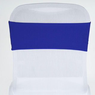 Royal Blue Spandex Stretch Chair Sashes for Unforgettable Events