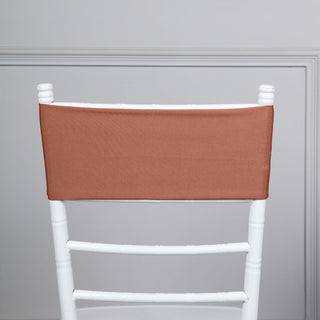 Terracotta (Rust) Spandex Stretch Chair Sashes