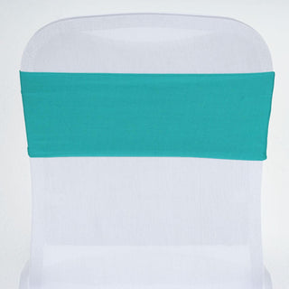 Durable Turquoise Spandex Chair Sashes for Lasting Impressions