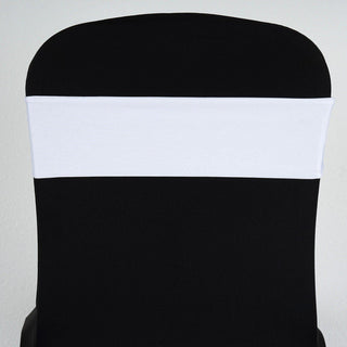 Durable and Versatile White Spandex Chair Sashes