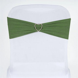 Durable and Wrinkle-Resistant Olive Green Chair Sashes