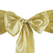 5 pack | 6 inch x 106 inch Champagne Satin Chair Sash#whtbkgd