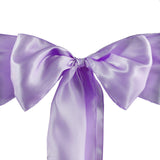 5 Pack | Lavender Lilac Satin Chair Sashes | 6inch x 106inch#whtbkgd