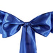 5 pack | 6 inch x 106 inch  Royal Blue Satin Chair Sash#whtbkgd