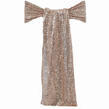 Rose gold sequin dress with bow detail on sleeves #whtbkgd