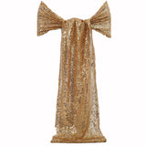 5 Pack - 12"x108" Gold Premium Sequin Chair Sashes#whtbkgd