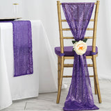 Chair Sashes, Sequin Fabric, Wedding Chair Decorations