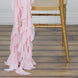 Rose Gold | Blush Chiffon Curly Chair Sash#whtbkgd