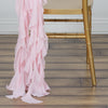 Rose Gold | Blush Chiffon Curly Chair Sash#whtbkgd