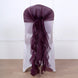 Eggplant Chiffon Curly Chair Sash