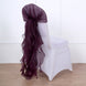 Eggplant Chiffon Curly Chair Sash