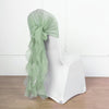 Green Chiffon Curly Chair Sash