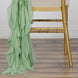 Green Chiffon Curly Chair Sash | TableclothsFactory#whtbkgd