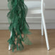 Hunter Emerald Green Chiffon Curly Chair Sash#whtbkgd