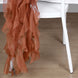 Terracotta (Rust) Chiffon Curly Chair Sash#whtbkgd