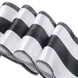 5 Pack | 6" x 108 " | Black & White | Stripe Satin Chair Sashes