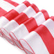 5 Pack | 6" x 108 " | Red & White | Stripe Satin Chair Sashes