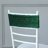 5 Pack | Hunter Emerald Green Metallic Shimmer Tinsel Spandex Chair Sashes