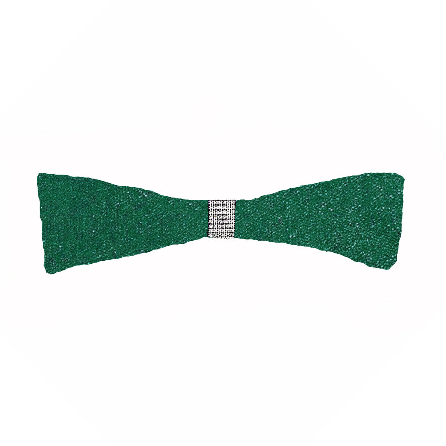 5 Pack | Hunter Emerald Green Metallic Shimmer Tinsel Spandex Chair Sashes#whtbkgd
