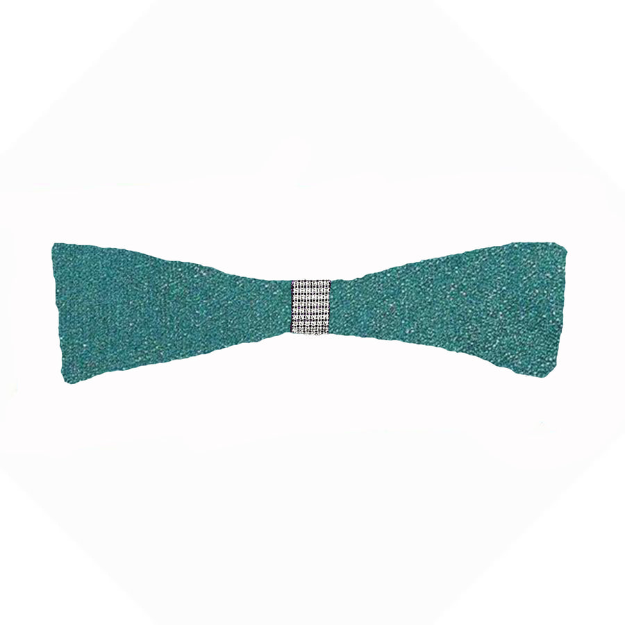5 Pack | Turquoise Metallic Shimmer Tinsel Spandex Chair Sashes#whtbkgd