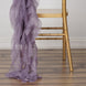 1 Set Violet Amethyst Chiffon Hoods With Ruffles Willow Chiffon Chair Sashes#whtbkgd
