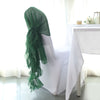1 Set Hunter Emerald Green Chiffon Hoods With Ruffles Willow Chiffon Chair Sashes