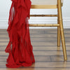 1 Set Red Chiffon Hoods With Ruffles Willow Chiffon Chair Sashes#whtbkgd