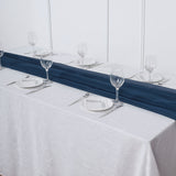 6 FT | Navy Blue Premium Chiffon Table Runner