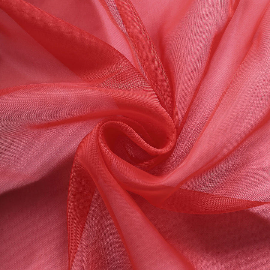 6 FT | Red Premium Chiffon Table Runner#whtbkgd