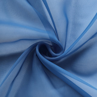 Elevate Your Event Decor with the 6ft Royal Blue Chiffon Table Runner