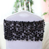 5 pack | Black | Big Payette Sequin Round Chair Sashes
