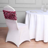 5 Pack - Burgundy Big Payette Sequin Round Chair Sashes