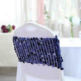 5 pack | Navy Blue | Big Payette Sequin Round Chair Sashes