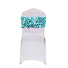 5 Pack | Turquoise Big Payette Sequin Round Chair Sashes