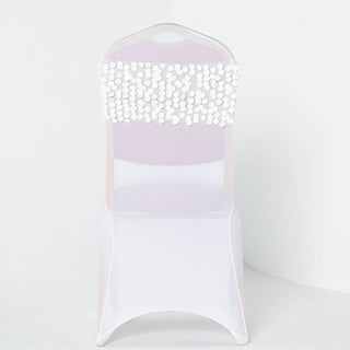 Create a Stunning Ambience with White Big Payette Sequin Chair Sash Bands