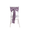5 Pack | Violet Amethyst 6x106Inch Accordion Crinkle Taffeta Chair Sashes