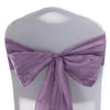 5 Pack | Violet Amethyst 6x106Inch Accordion Crinkle Taffeta Chair Sashes#whtbkgd