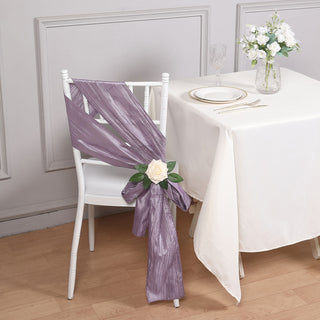 Vibrant Violet Amethyst Chair Sashes for Stunning Event Decor