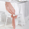 5 Pack | 6inch x 106inch Accordion Crinkle Taffeta Dusty Rose Chair Sashes