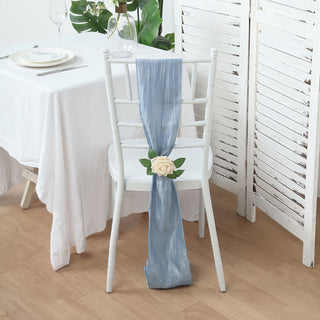 Transform Your Chairs with Accordion Crinkle Taffeta Chair Sashes