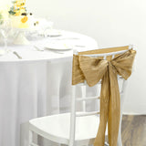 Pack of 5 | Accordion Crinkle Taffeta Chair Sashes - Gold