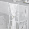 Pack of 5 | Accordion Crinkle Taffeta Chair Sashes - White
