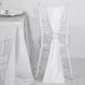 Pack of 5 | Accordion Crinkle Taffeta Chair Sashes - White