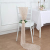 5 Pack | Nude Beige Gauze Cheesecloth Boho Chair Sashes - 16inch x 88inch