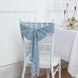 5 Pack | Dusty Blue Gauze Cheesecloth Boho Chair Sashes - 16inch x 88inch