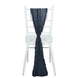5 Pack | Navy Blue Gauze Cheesecloth Boho Chair Sashes - 16inch x 88inch