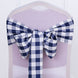 #whtbkgd  5 Pack | Buffalo Plaid Checkered Chair Sashes - Navy Blue/White