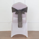 Premium Faux Linen Chair Sashes, Slubby Textured Wrinkle Free Chair Sashes