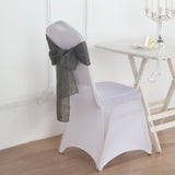 Premium Faux Linen Chair Sashes, Slubby Textured Wrinkle Free Chair Sashes