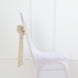 5 Pack | Beige Linen Chair Sashes, Slubby Textured Wrinkle Resistant Sashes